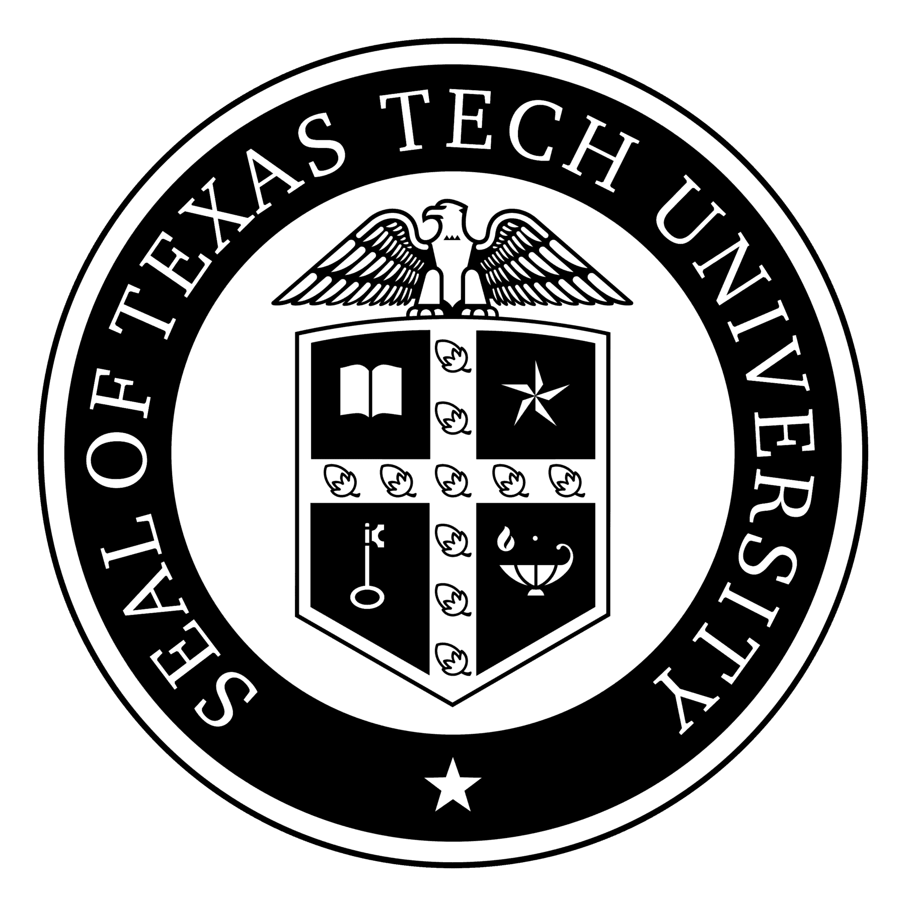 texas tech logo black and white